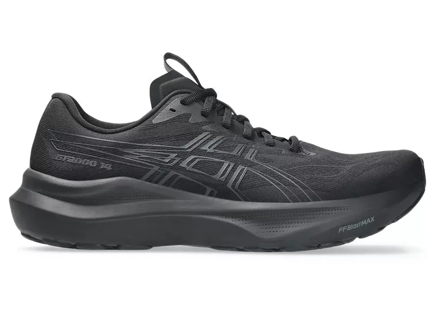 Asics Men's GT-2000 14 Sneaker in Black/Graphite Grey Style Basic Cool Feel