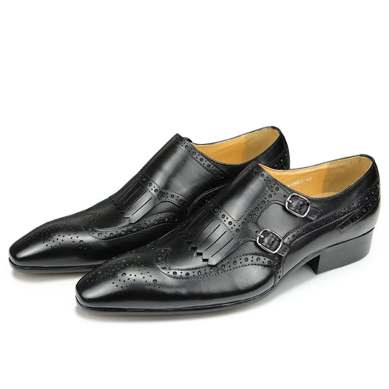 The Malino - Luxury Leather Double Monkstrap Loafers for men Cushioned Commute Easy