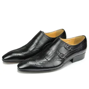 The Malino - Luxury Leather Double Monkstrap Loafers for men Cushioned Commute Easy