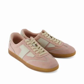 Lace System Women's Collins Casual Lace-Up Sneaker In Pale Rose