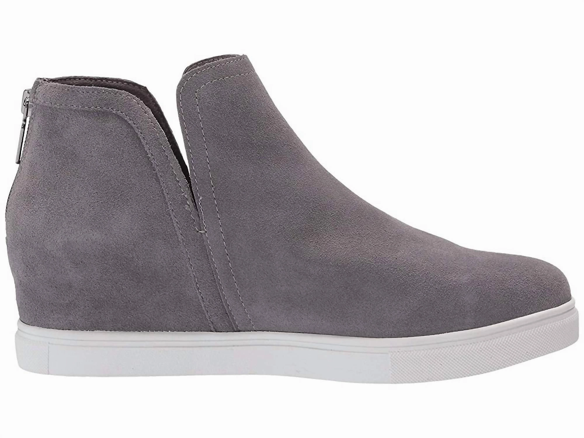 Slip On Style Unique Sole Women's Genna Sneakers In Grey Suede