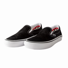 Vans - Skate Slip-On (Black/White) Soft Lining Fabric