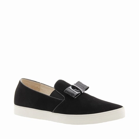 All Black Women's Tux Suede Slip On in Black Travel Routine