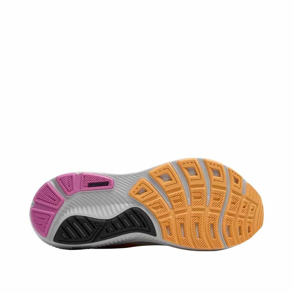 Brooks Women's Ghost 17 Sneaker in Oyster/Apricot/Pink No Noise