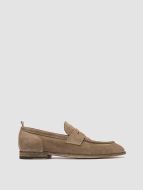 Ground Steady Path Firm SOLITUDE 001 - Taupe Suede Penny Loafers