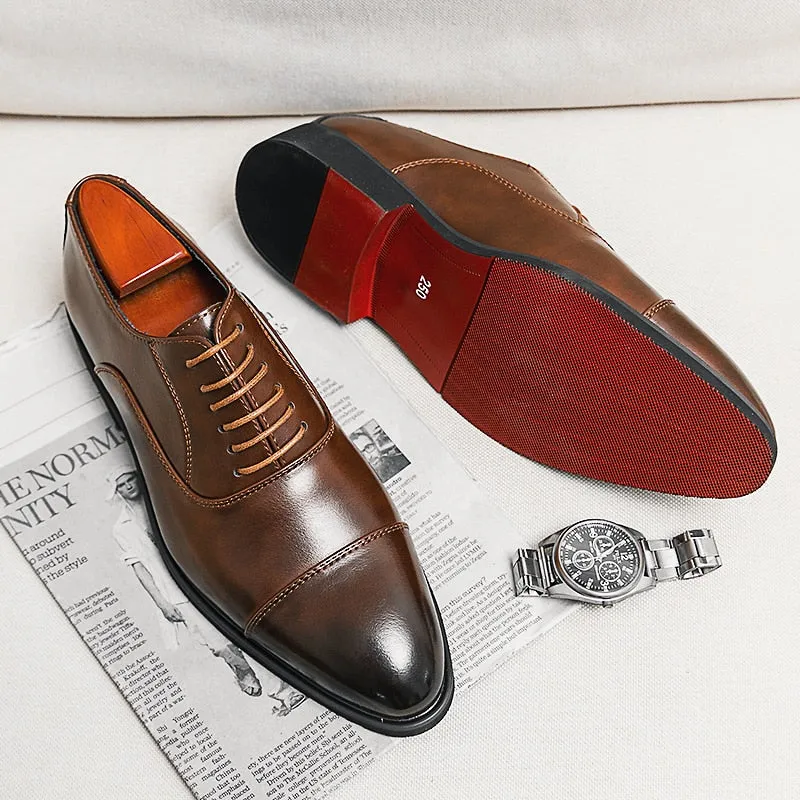 il Rosso 2 -  Red Bottom sole leather Oxford Dress Shoes Tailored Silhouette Elegant Occasion