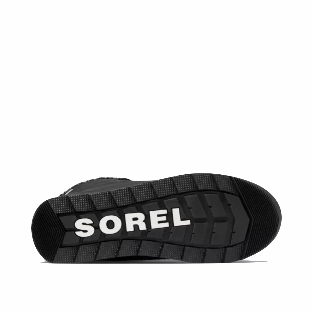 Sorel Women's Whitney II Plus Waterproof Boot in Black/Quarry Cushioned Footbed Trail Step