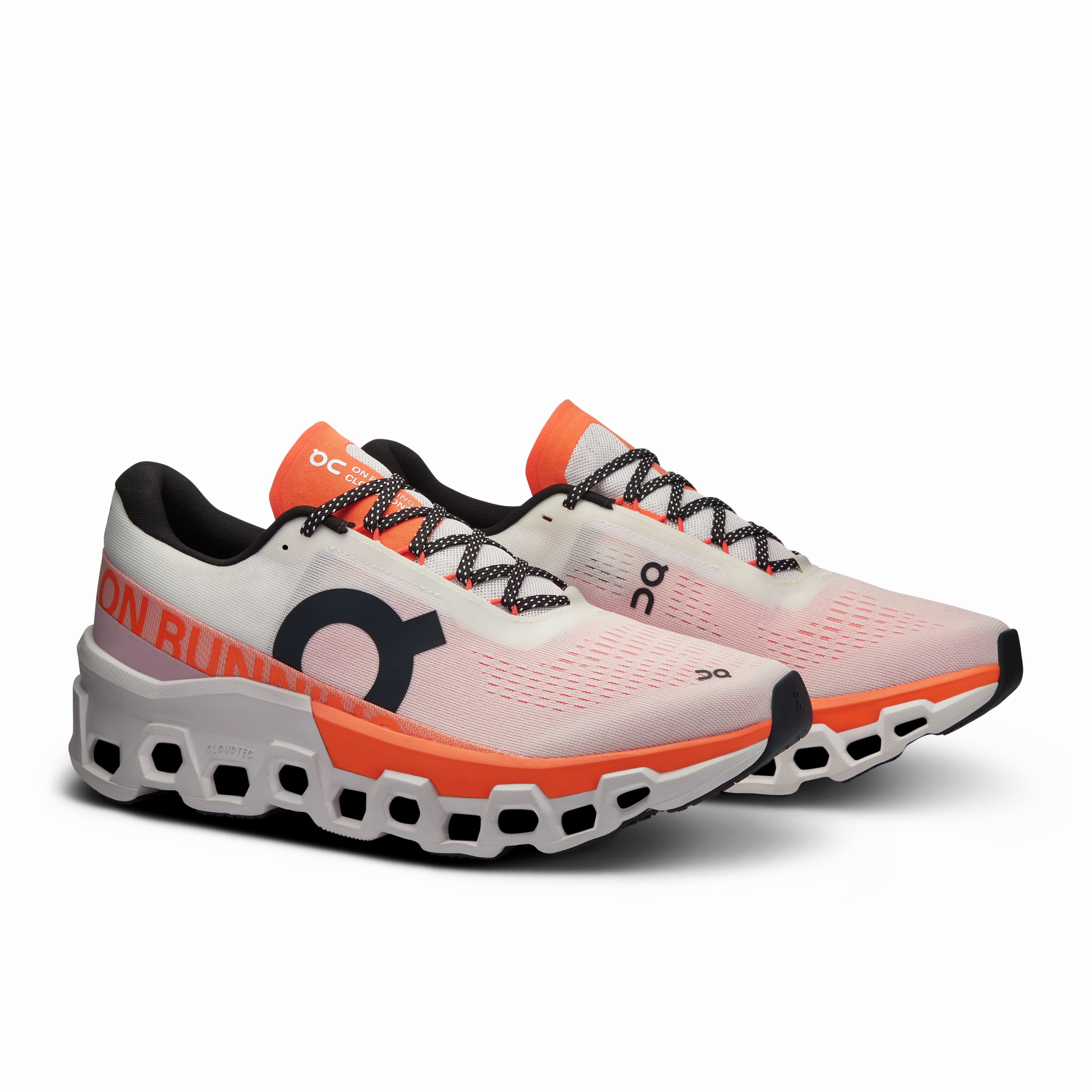 Wonderful performance On Running Men's Cloudmonster 2 Shoes - White / Flame