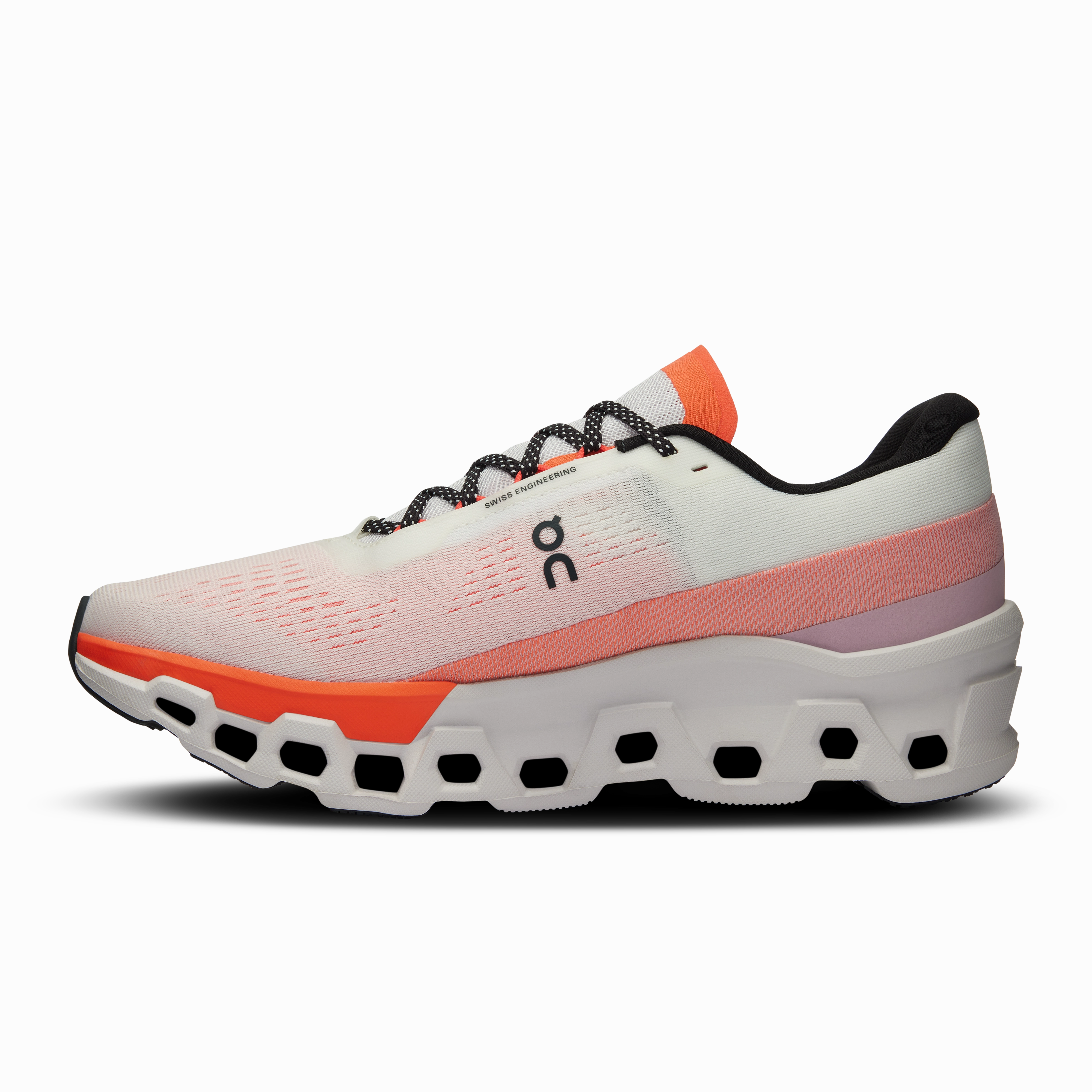 On Running Men's Cloudmonster 2 Shoes - White / Flame adjustable strap shoes running - specific footwear