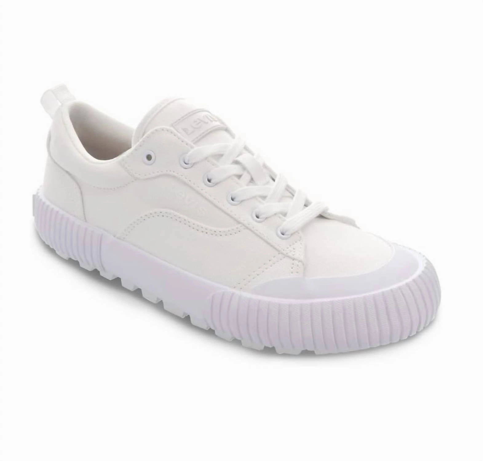 Women's Emma Sneaker In White Mono Adaptive Flex Grooves