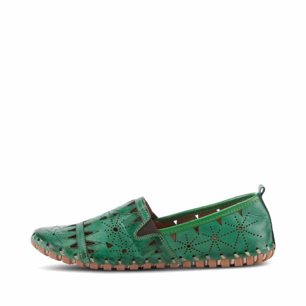 Flat Outsole Park Picnic Spring Step Women's Fusaro Slip On Flat in Green