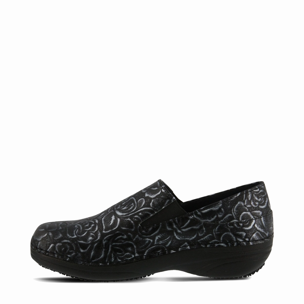 Spring Step Women's Manila Slip Resistant Slip On in Black Urban Moodwear