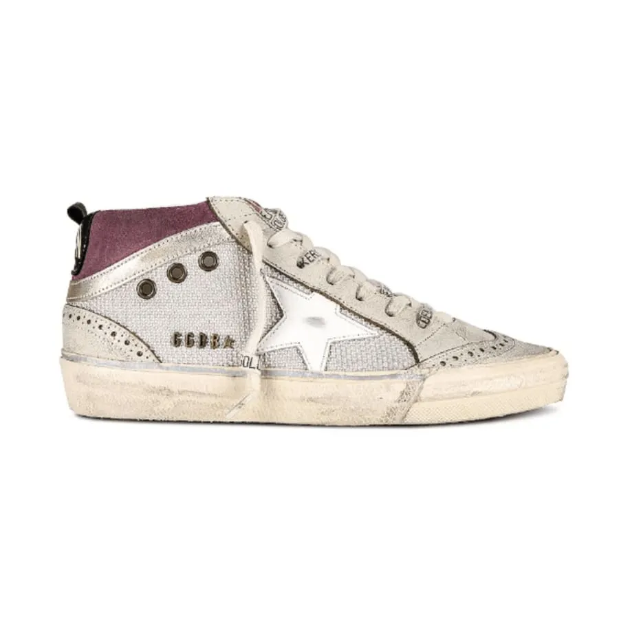 Golden Goose Mid Star White Star and Black Heel Tab Women's Sneakers Fit Lifestyle Long Hours