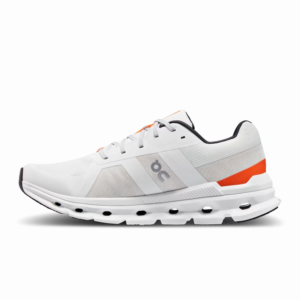 On Running Men's Cloudrunner Shoes - Undyed White / Flame senior shoe charm