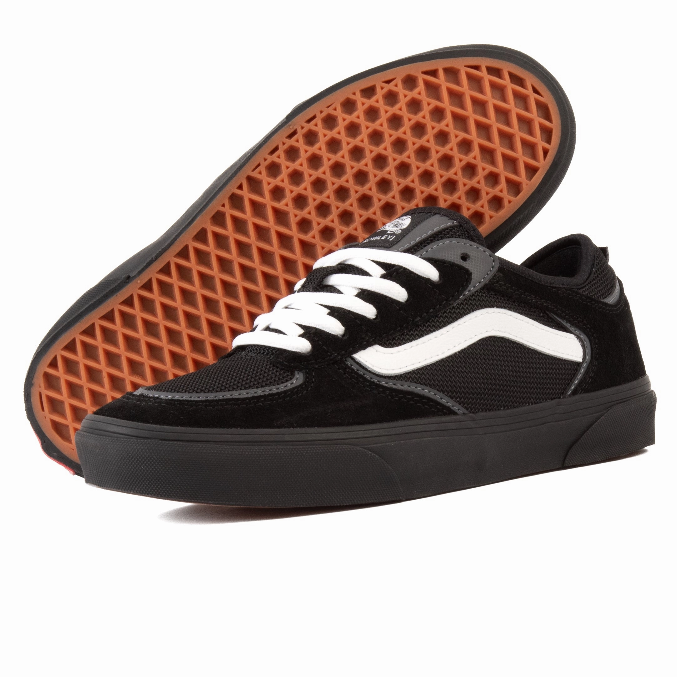 Competitive running Shock Dispersing Layer Vans - Rowley (Black/White/Black) *SALE