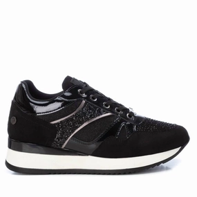 Ultra Flexible Grooves Go Sport Women's Lace-Up Sneakers In Black