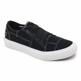 Training Gear Breathable panel Women's Marley Sneaker In Black Washed Canvas