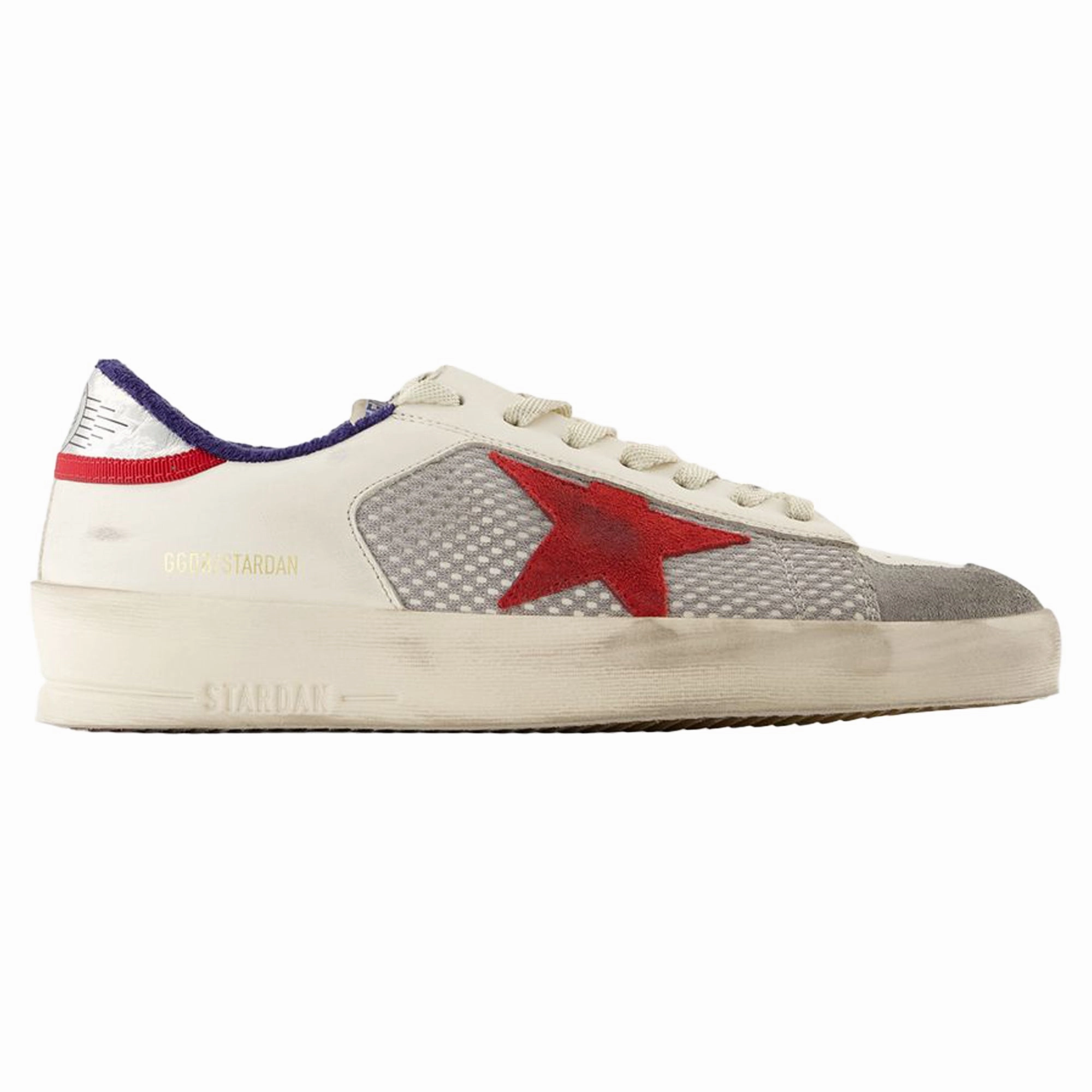 Stardan Sneakers - Golden Goose Deluxe Brand - Leather - White Vulcanized Sole Urban Stylewear