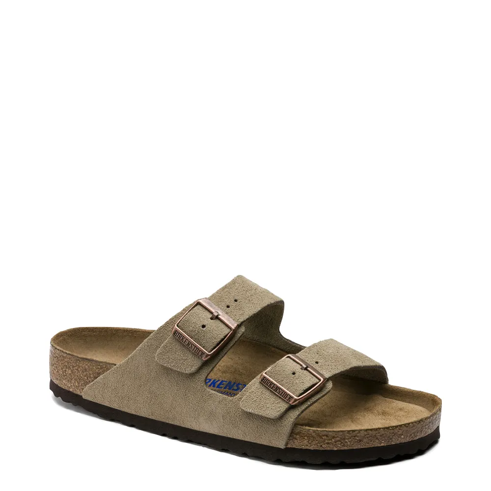 Cruise Wear Birkenstock Arizona Suede Soft Footbed Sandal in Taupe