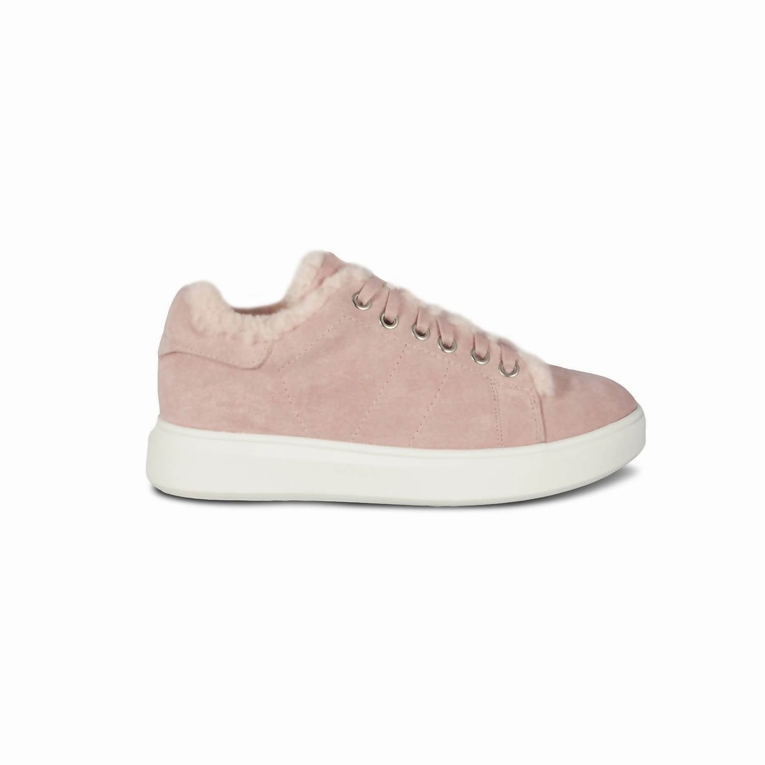 Anti Tear Material Women's Holly Sheepskin Sneaker In Pink