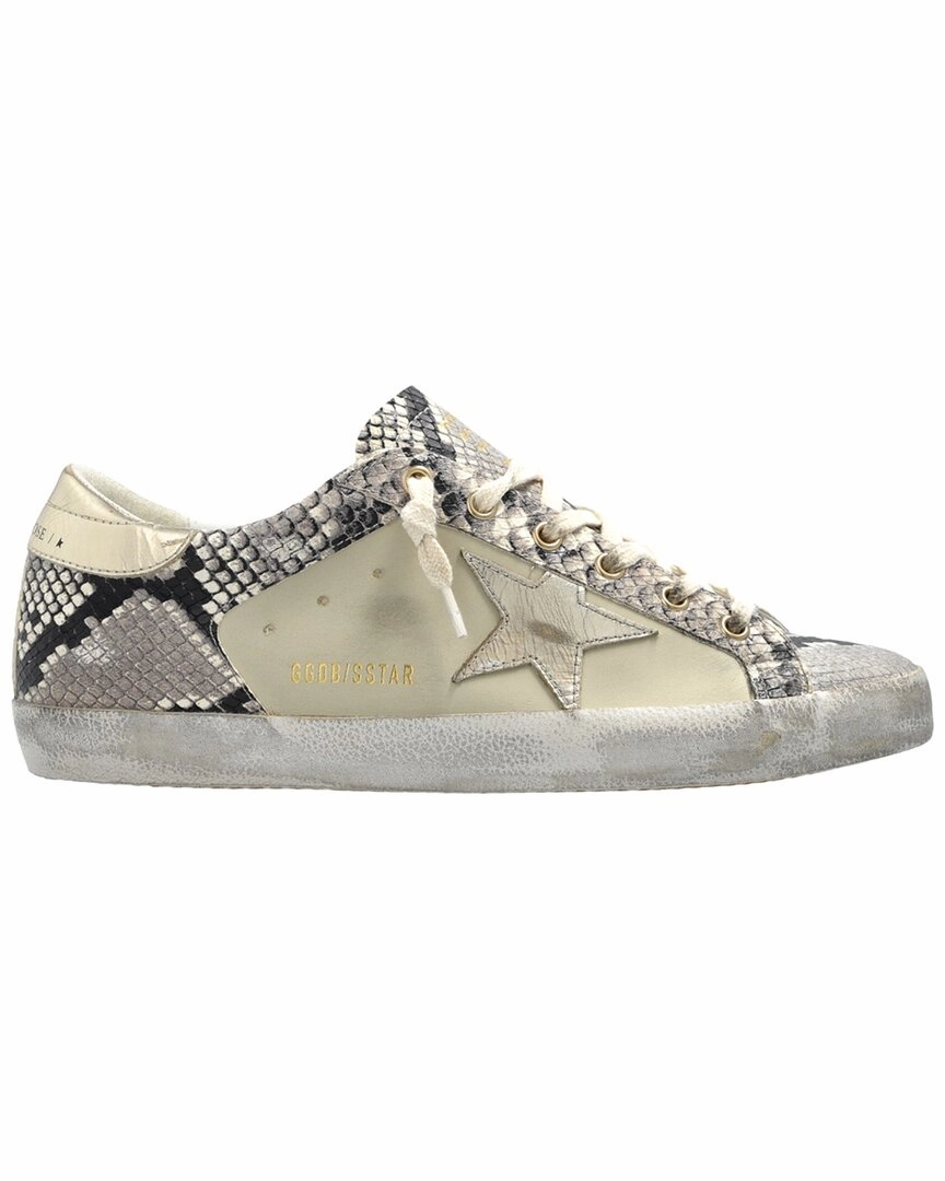 Vented Heel Panel Impact Resistance Golden Goose Super-Star Leather Sneaker