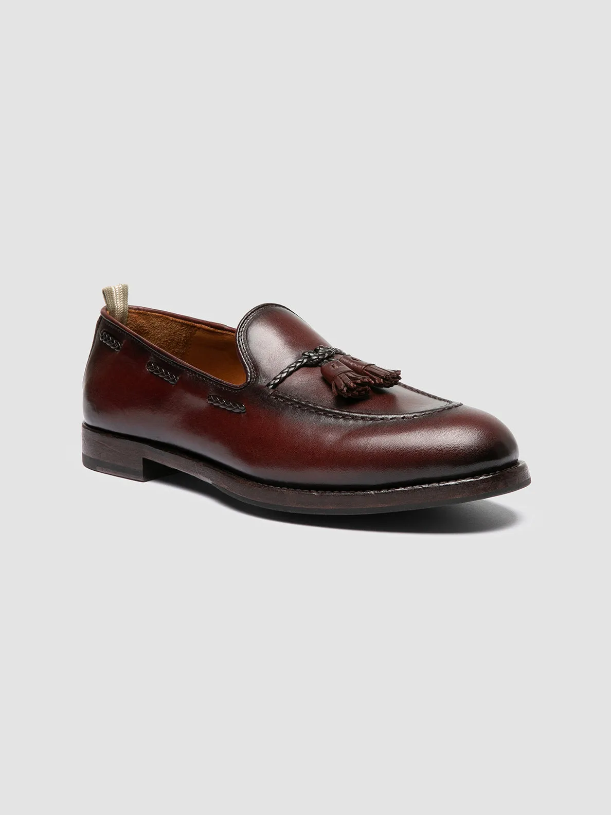 IVIES 002 - Dark Brown Leather Tassel Loafers Foot Care Grip Walk