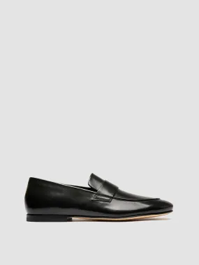 AIRTO 001 - Black Leather Penny Loafers Driving Comfort