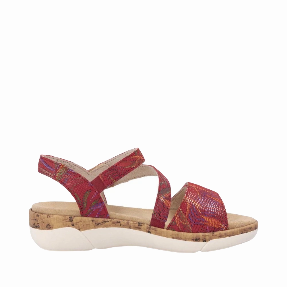 Pull Step Remote Women's Jocelyn 60 Sandal in Red Multi
