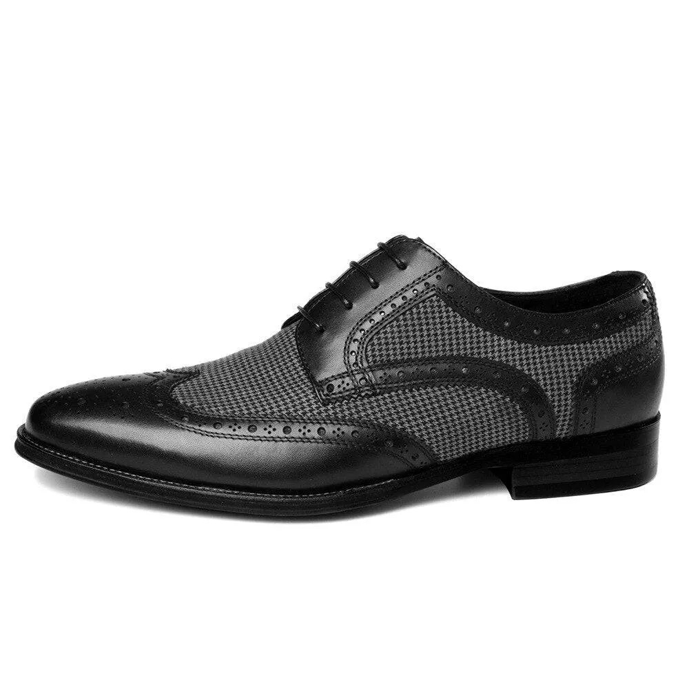 Superior Materials Dotato - Brogue Leather oxford shoes for men