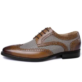 Chic Design Dotato - Brogue Leather oxford shoes for men