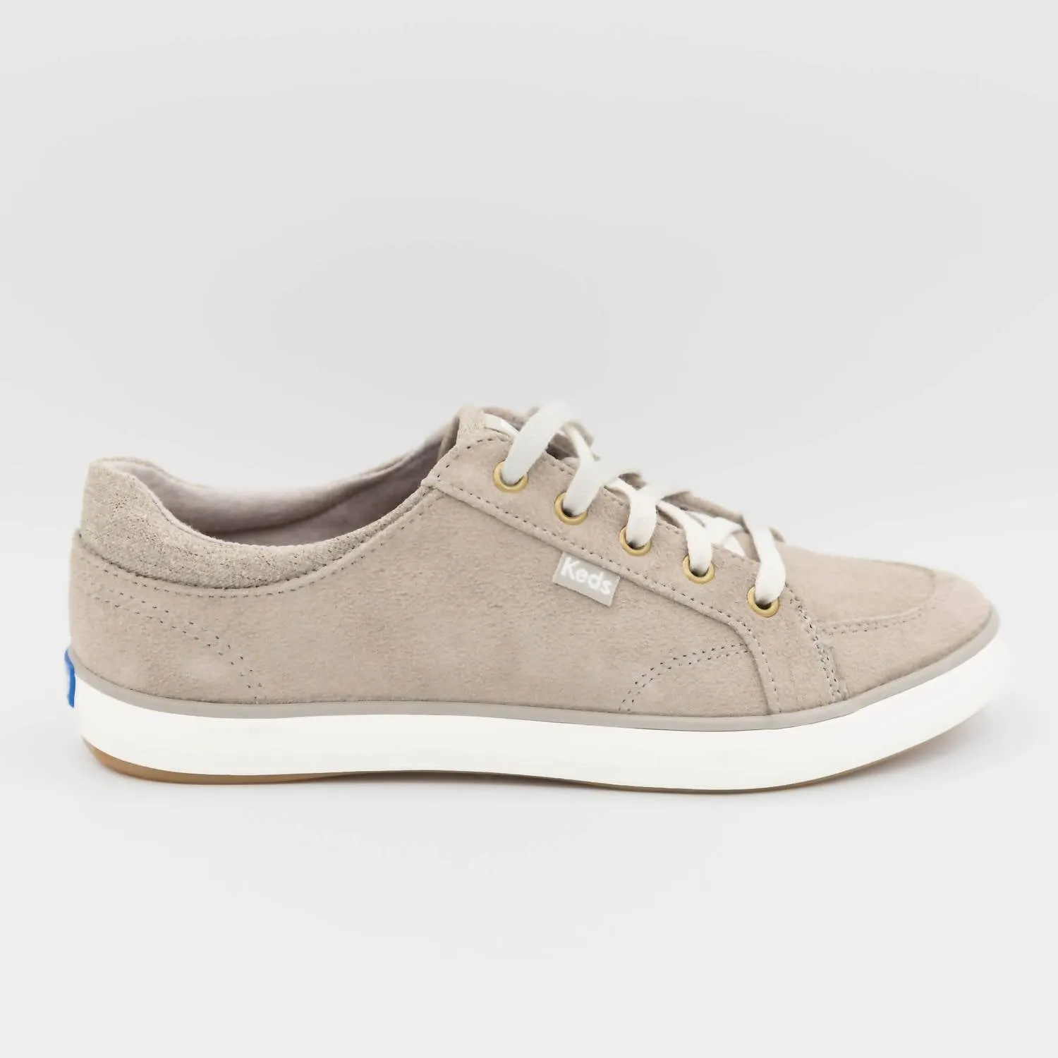 Lightweight TPU Frame Suede Lace Up Sneaker In Dove Grey
