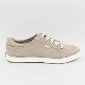 Lightweight TPU Frame Suede Lace Up Sneaker In Dove Grey