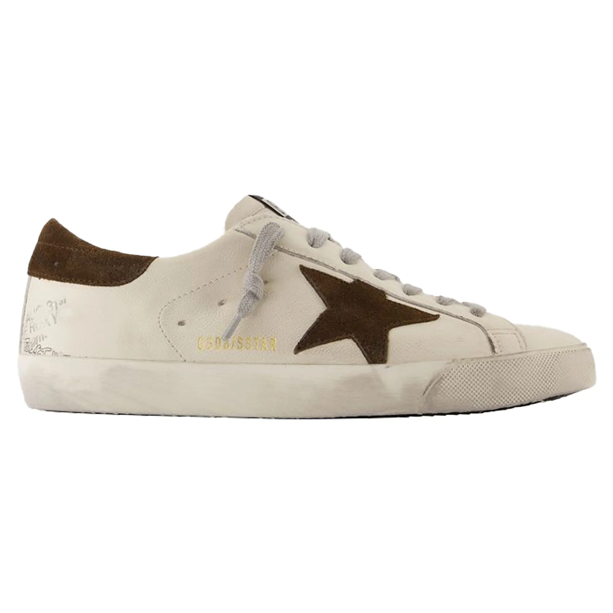 Padded Heel Counter Super Star Sneakers - Golden Goose Deluxe Brand - Leather - White