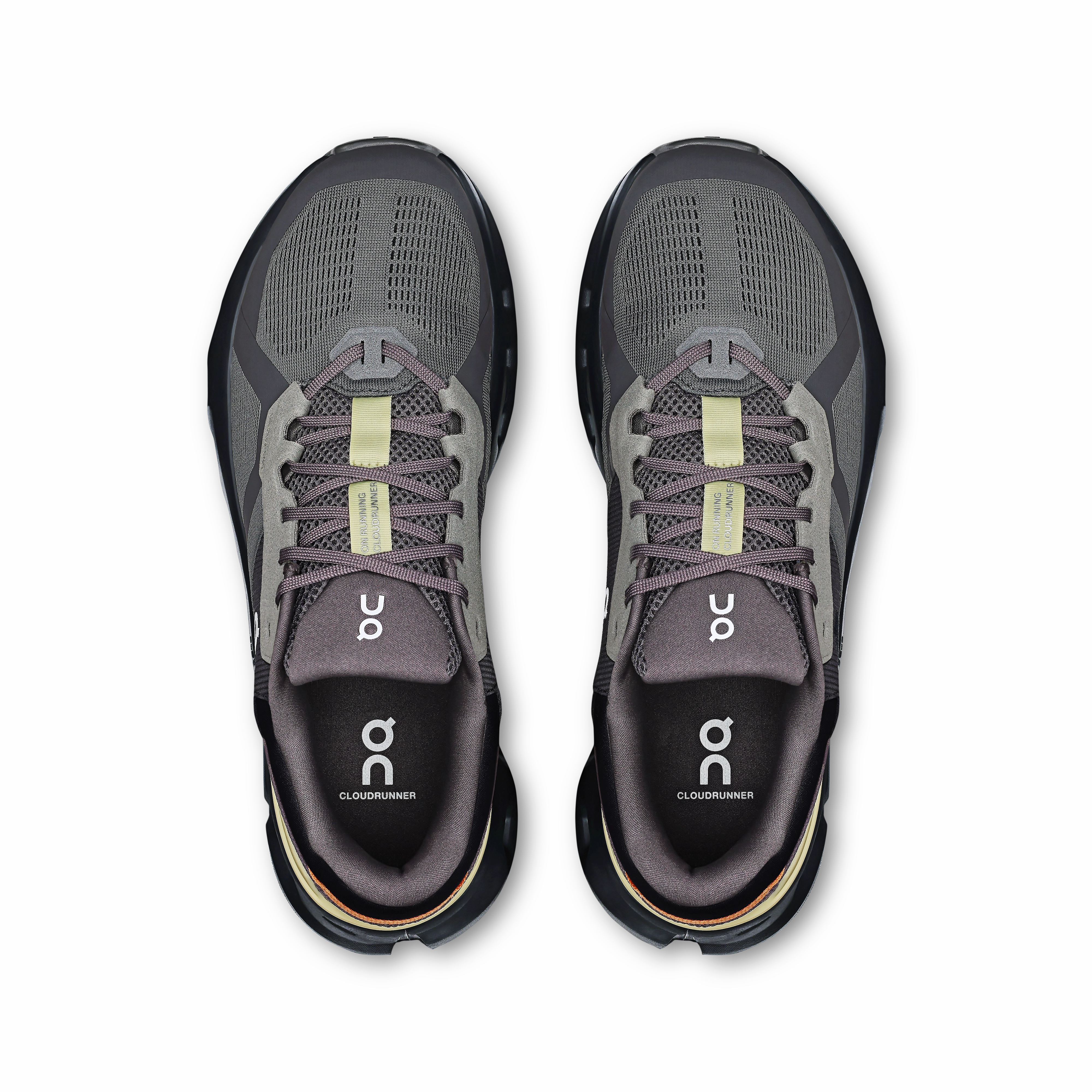 On Running Men's Cloudrunner 2 Shoes - Rock / Tangerine well - fitting design running in the evening shoes