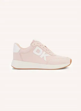 Tensile Heel Pull Tab Neutral Stride Design Women's Oaks Logo Lace Up Sneaker In Pale Blush