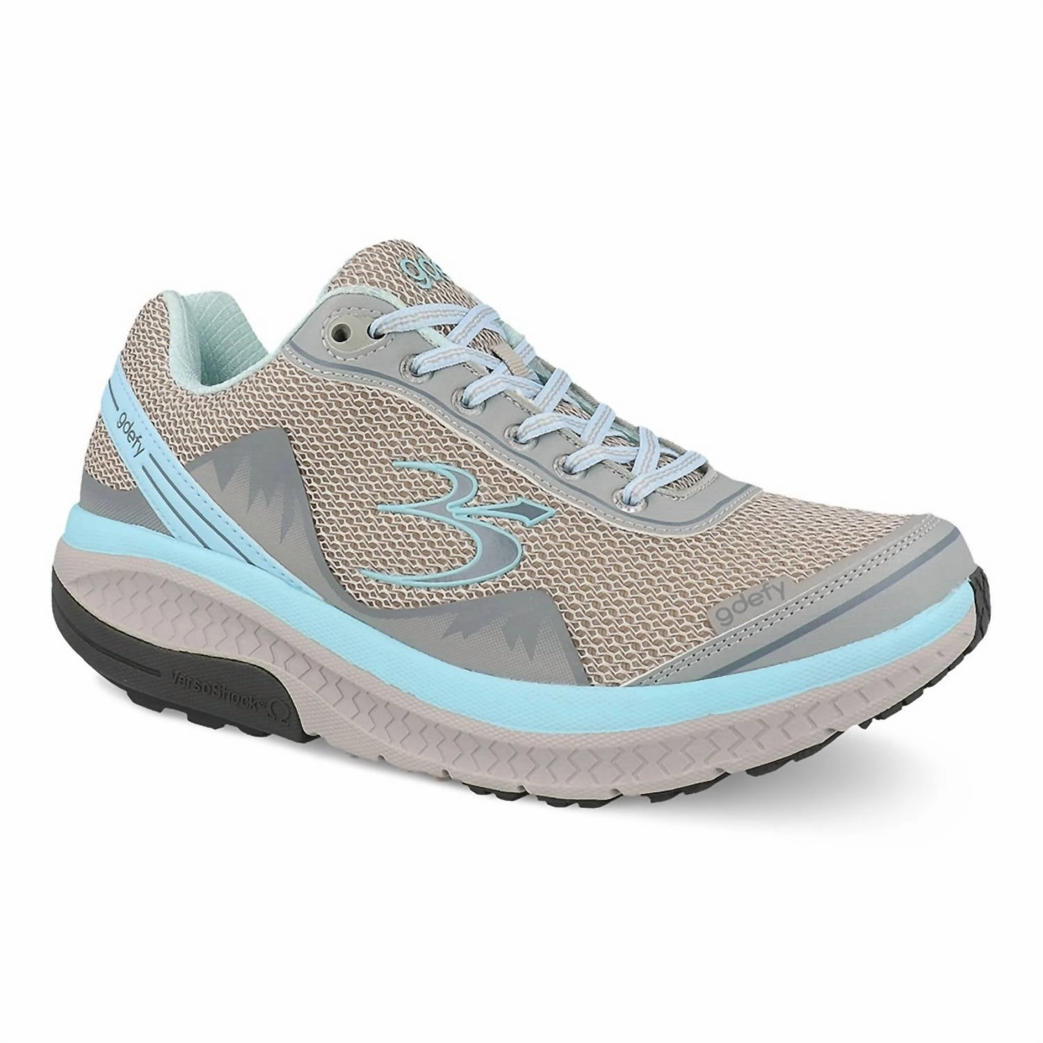 Moisture   Wicking Comfortable Linings Women??S Mighty Walking Shoes In Gray/blue