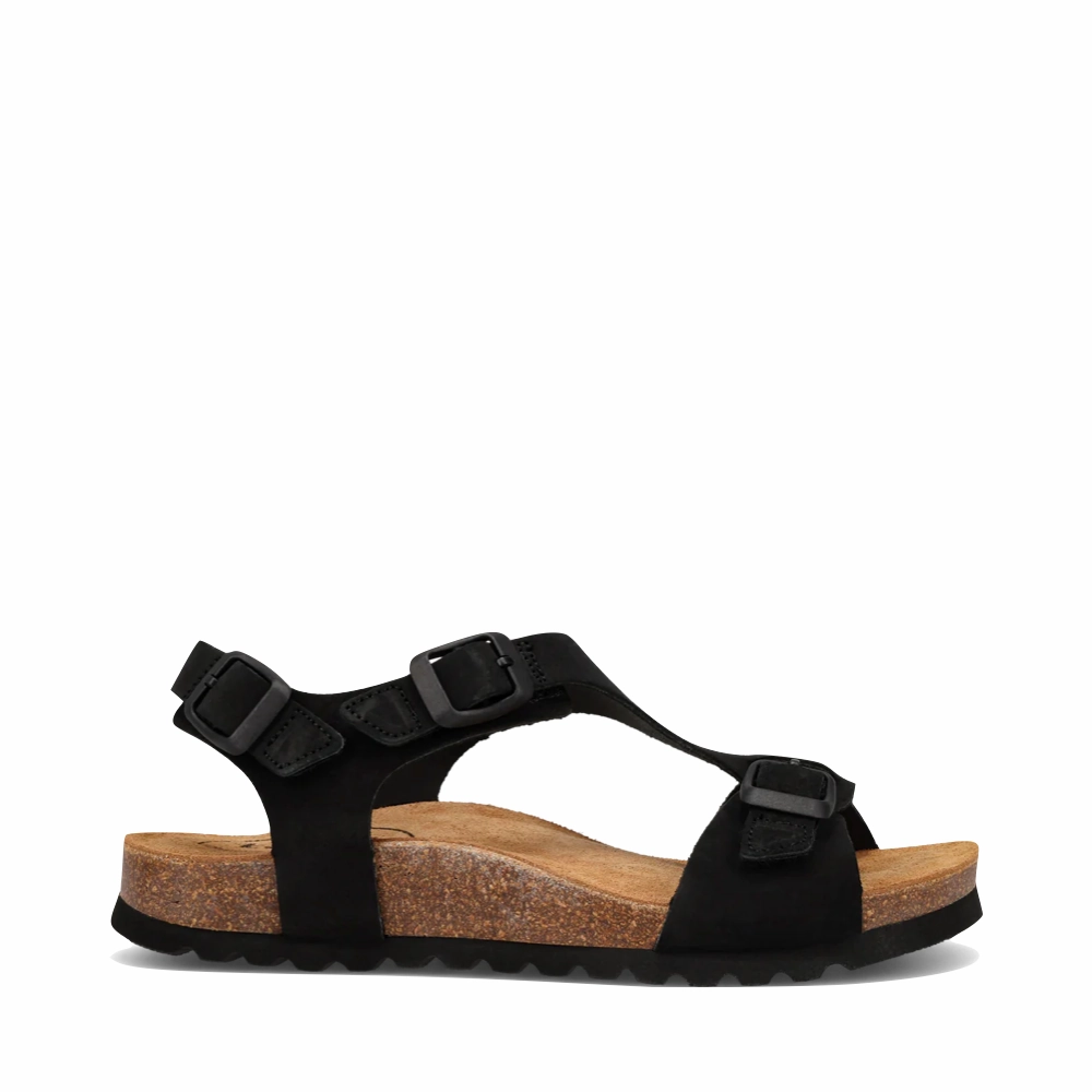 Path Jog Durable Fit Taos Women's MVP Sandal in Black Suede