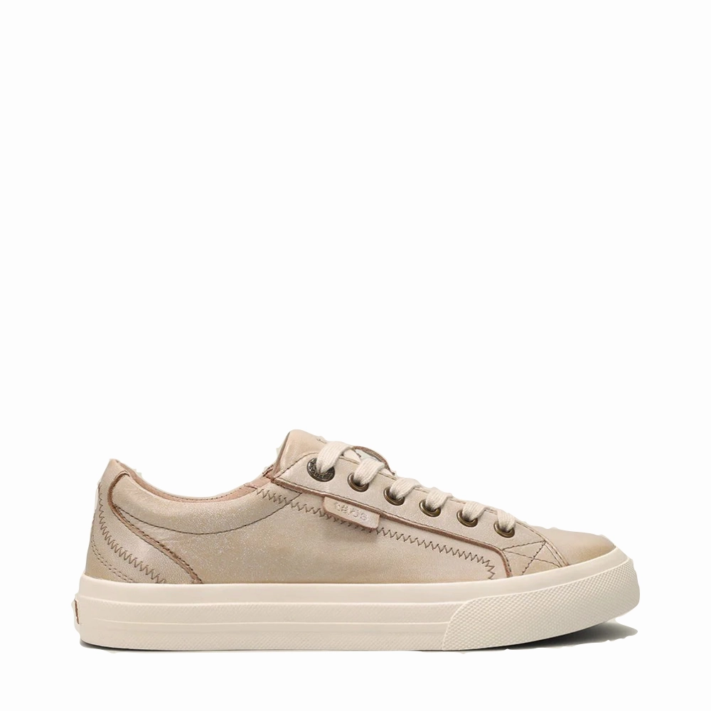 Bounce Step Taos Women's Plim Soul Lux Leather Sneaker in Oyster
