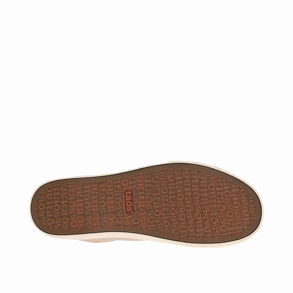 Taos Women's Plim Soul Lux Leather Sneaker in Oyster Multi Density Cushioning Go Mode