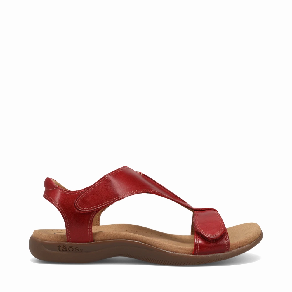 Taos Women's The Show Sandal in Red Weather Ready Scratch Resistant Toe