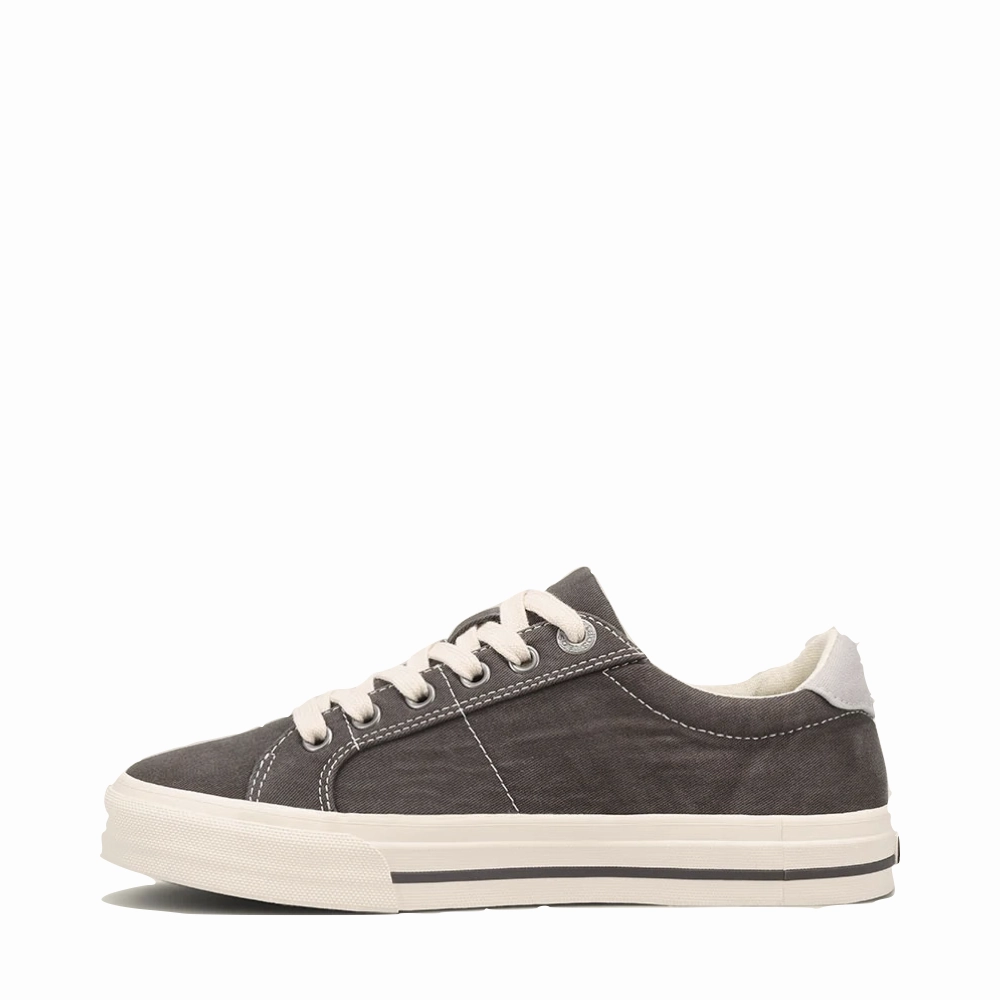 Urban Look Taos Women's Z Soul Side Zip Canvas Lace Sneaker in Graphite