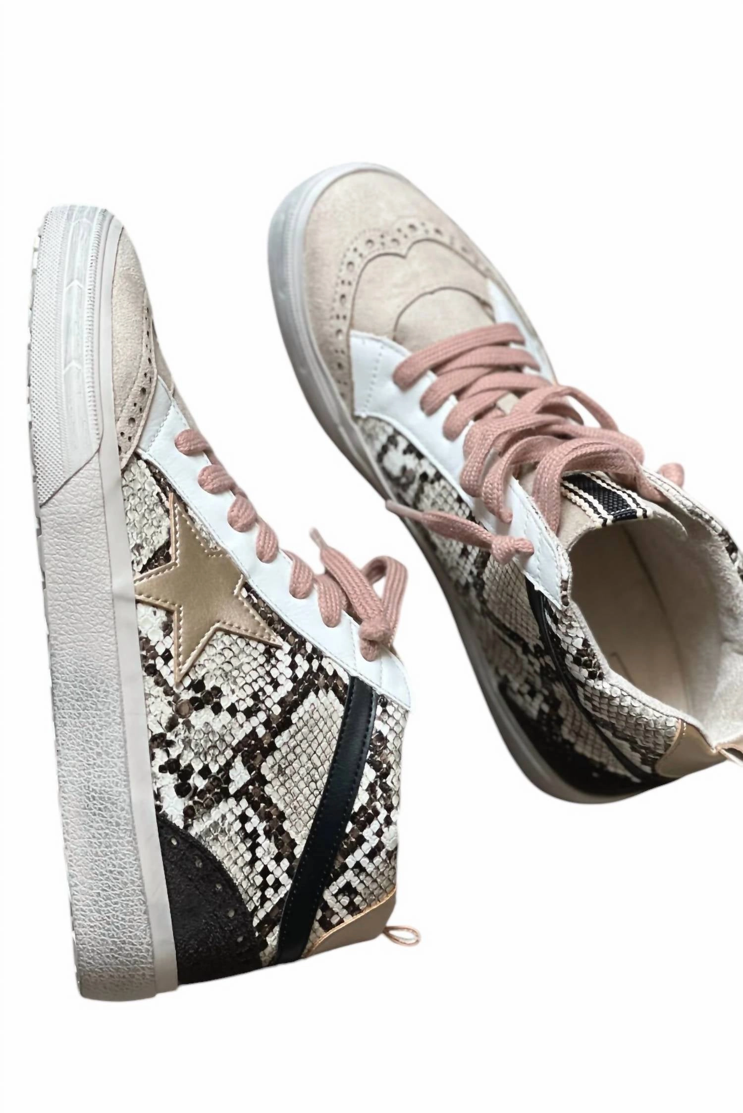 Perforated Airflow Zones Women's Paulina Snake Sneakers In Snake Print