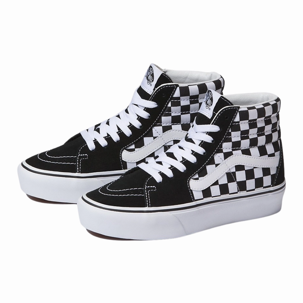 Vans SK8-Hi Platform 2.0 VA3TKNQXH Sneakers Women's Black White Checkerboard Agile Movement Slim Form