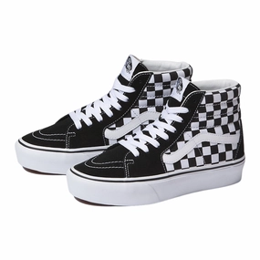 Vans SK8-Hi Platform 2.0 VA3TKNQXH Sneakers Women's Black White Checkerboard Agile Movement Slim Form
