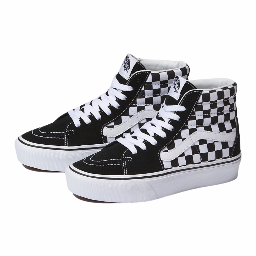 Vans SK8-Hi Platform 2.0 VA3TKNQXH Sneakers Women's Black White Checkerboard Fit Daily Foot Comfort
