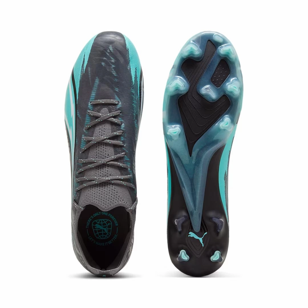 Puma - Men's Ultra Ultimate Rush Firm/Artificial Ground Soccer Cleats (107827 01) Dynamic Motion Response Hexagonal Grip Structure