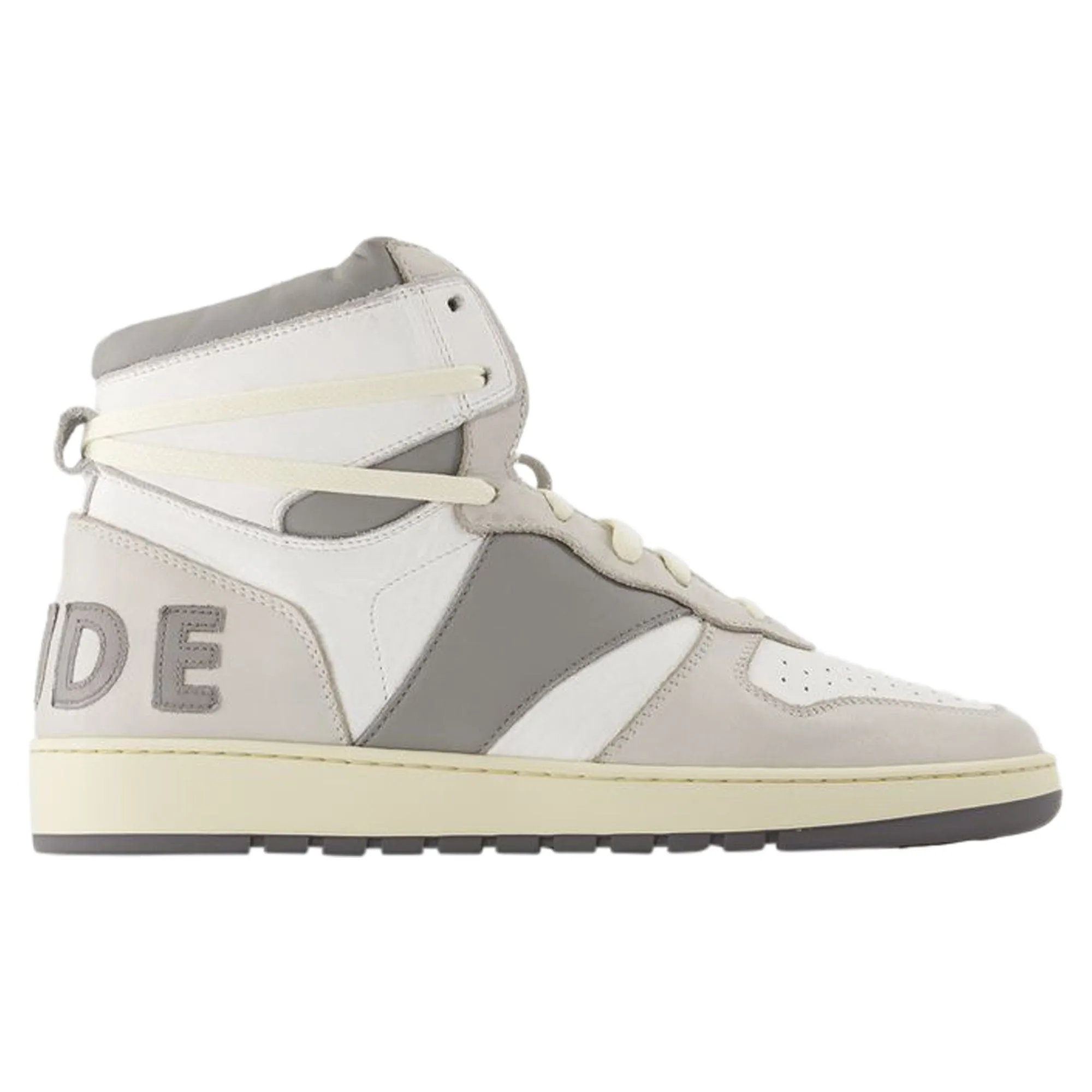 Rhecess Hi Sneakers - Rhude - Leather - White/Grey Multifunctional