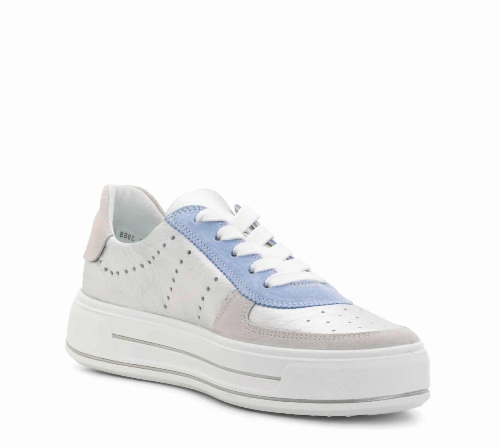 Women's Calgary Shoes In Blue/silver Zipper Closure Performance Oriented