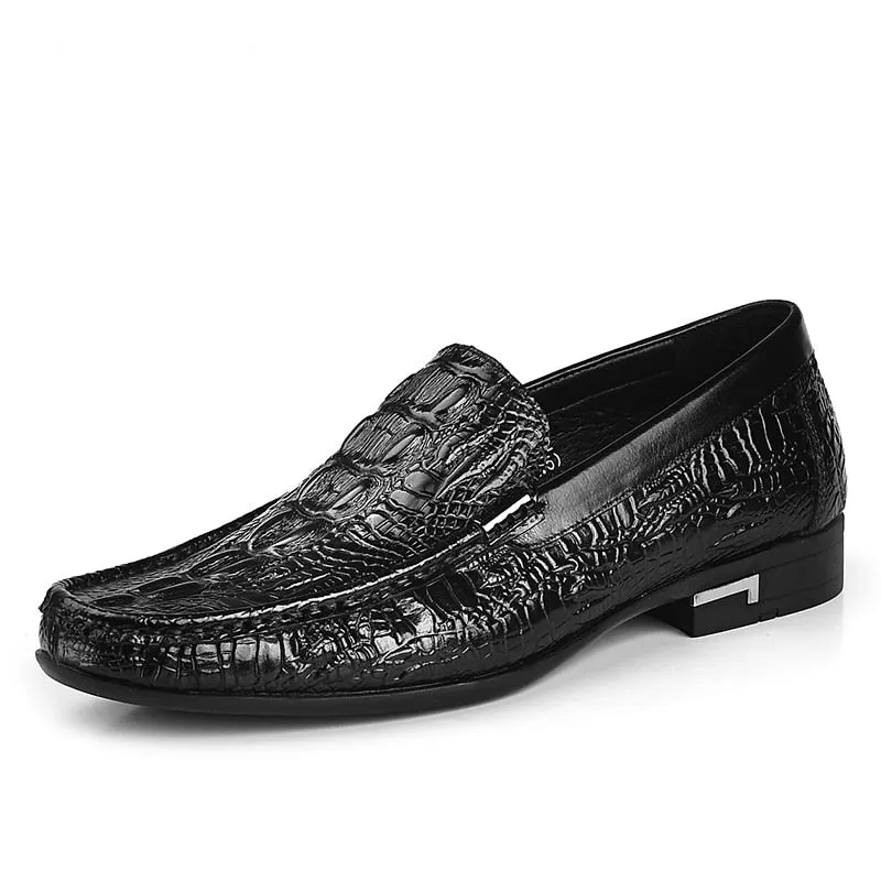 The Emperor - Leather Alligator Print Loafers For Men Weekend Fair Steady Wear