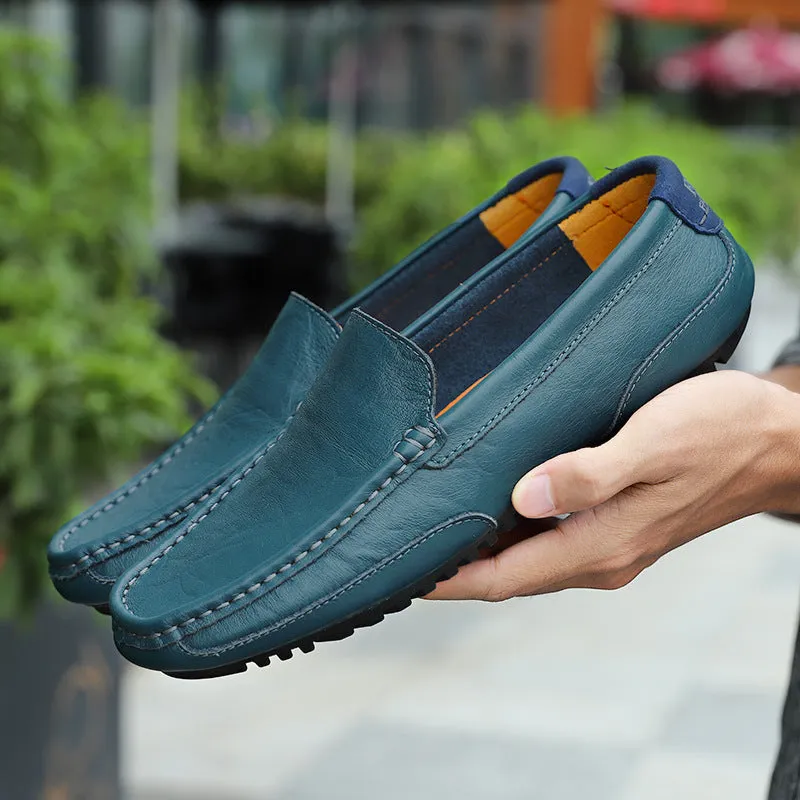 The Pysel - Men's Leather Loafers Path Power Platform Style